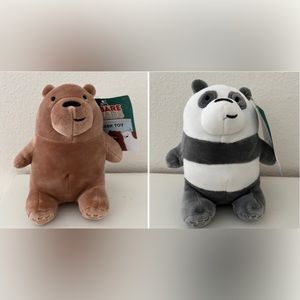 NWT We Bare Bears plush toys (set of 2)